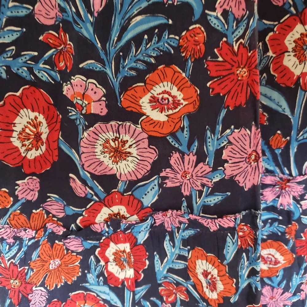 Vineyard Vines Blue and Pink Floral Midi Dress - Picture 11 of 14